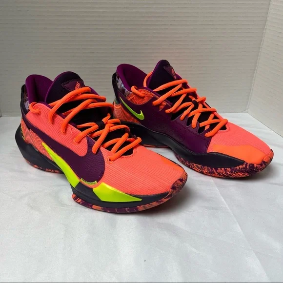 Nike Zoom Freak 2 Basketball Shoes Orange/Purple Sneakers  display picture 3
